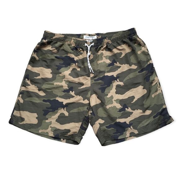 🆕Maamgic Camouflage Men’s Green Board Shorts Swim Trunks - Picture 1 of 7